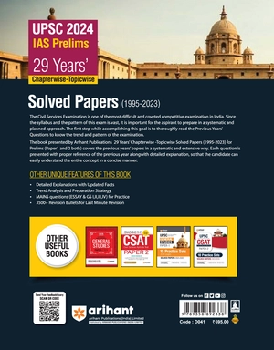 29 Years' IAS Prelims Chapterwise-Topicwise Solved Papers (1995-2023) - UPSC 2024 UPSC 2024 - 29 Years' IAS Prelims Chapterwise-Topicwise Solved Papers (1995-2023) Image 2