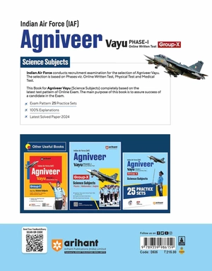 Indian Air Force (IAF) Agniveer Vayu Phase-1 Group- X practice book I 25 Practice sets for science subjects I Free Online Mock Tests and 24/7 doubt solver for Agniveer Vayu Exam Image 2