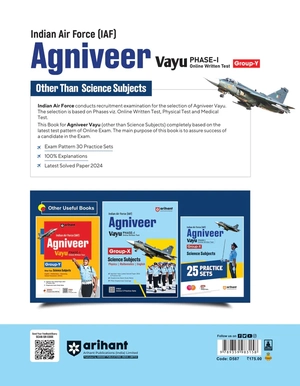 Indian Air Force (IAF) Agniveer Vayu Phase-1 Group- Y practice book I 30 Practice sets for other science subjects I Free Online Mock Tests and Current Affairs for Agniveer Vayu Exam Image 2